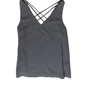 Express Black and White Crisscross Camisole